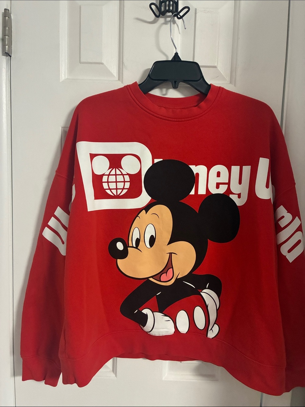 Disney Mickey Mouse Red Graphic Sweatshirt